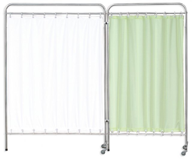 2-krídlový lekársky paraván P-90.2 (šírka 2x 90 cm) s umývateľnou látkou