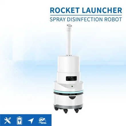 Robot na dezinfekciu hmlovým rozprašovaním