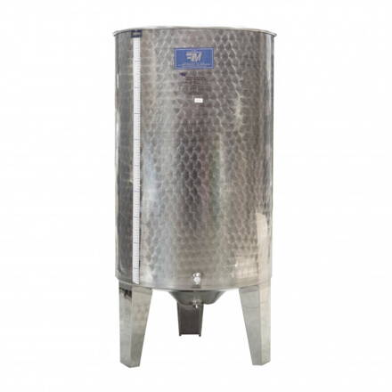 Nerezová nádrž 300 l s plávajúcim vekom a kónickým dnom