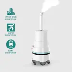 Robot na dezinfekciu hmlovým rozprašovaním Robot na dezinfekciu hmlovým rozprašovaním